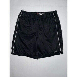 Nike Black Shiny Dazzle Athletic Basketball Shorts Men’s Size‎ Large Y2K Stripes